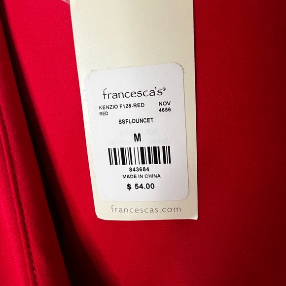 Francesca's Claudia Tied Ruffled Jumpsuit Women Size Medium NEW - Picture 6 of 11